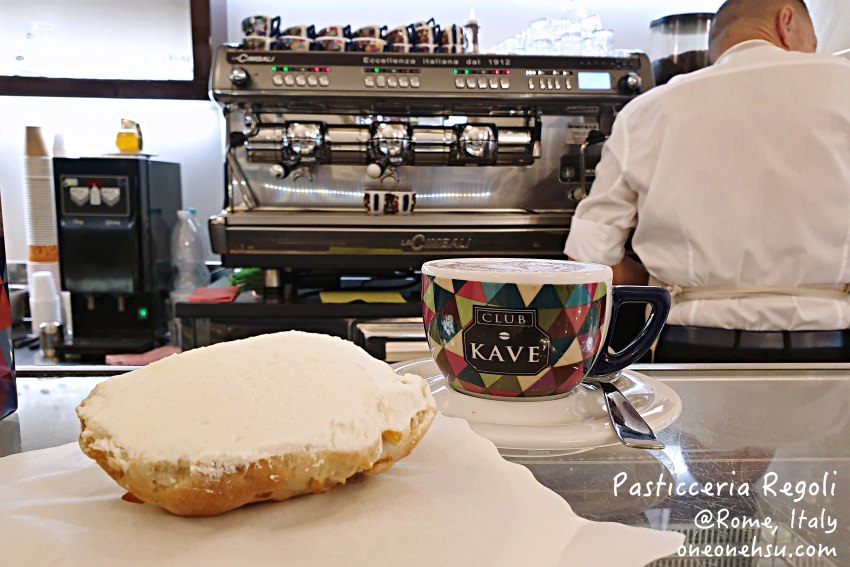 義大利羅馬|火車站旁老牌烘培坊 Pasticceria Regoli 奶油麵包咖啡廳